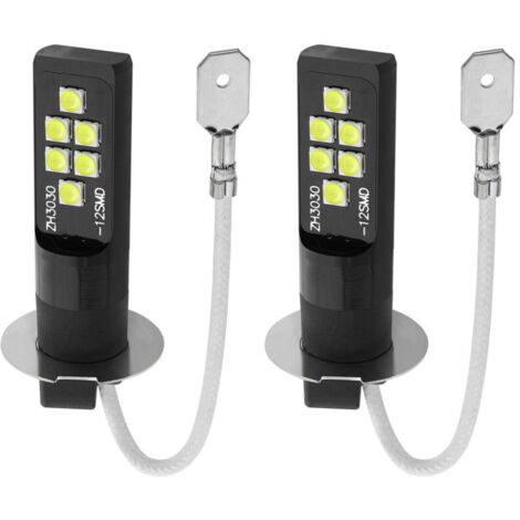 Ampoules de phares antibrouillard LED 80 W (paire) H3, 6000-6500 K, avec feux de jour (DRL).