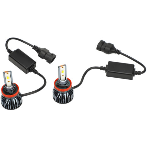 Ampoules de phares LED 3 couleurs, faisceau haut et bas étanche plus lumineux avec ballast DC12-24V H8/H9/H11/H16 (2)