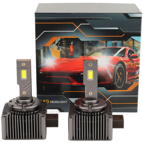 Ampoules de phares Led 6000K, Tube en cuivre, Dissipation thermique, haute luminosité, phare de voiture DC10-32V D1S, paquet de 2