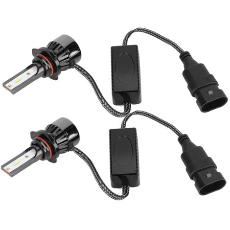 Ampoules de phares LED de voiture à lumière blanche 9012 60W, 2 pièces, 6000K L8