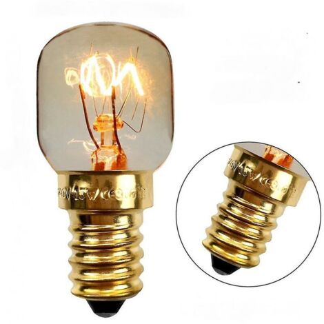 Ampoules de sel E14 15 W (lot de 4) pour four 300 °C, réfrigérateur, appareils multifonctions 2700 K (blanc chaud)