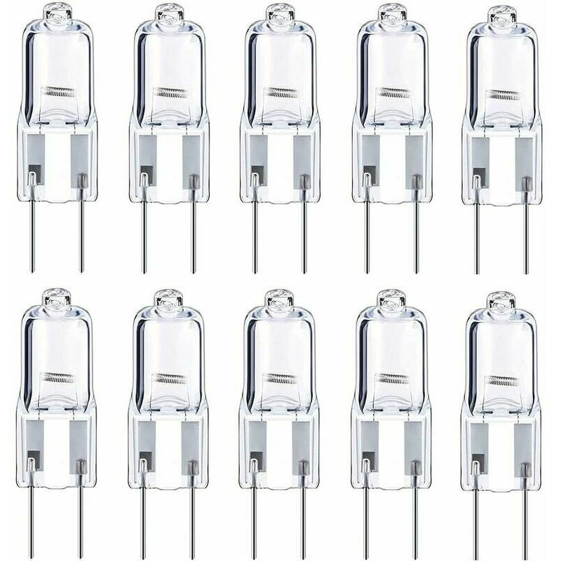 Ampoules G4 Halogènes Ampoule 12v 10W, Blanc chaud, Lot de 10,