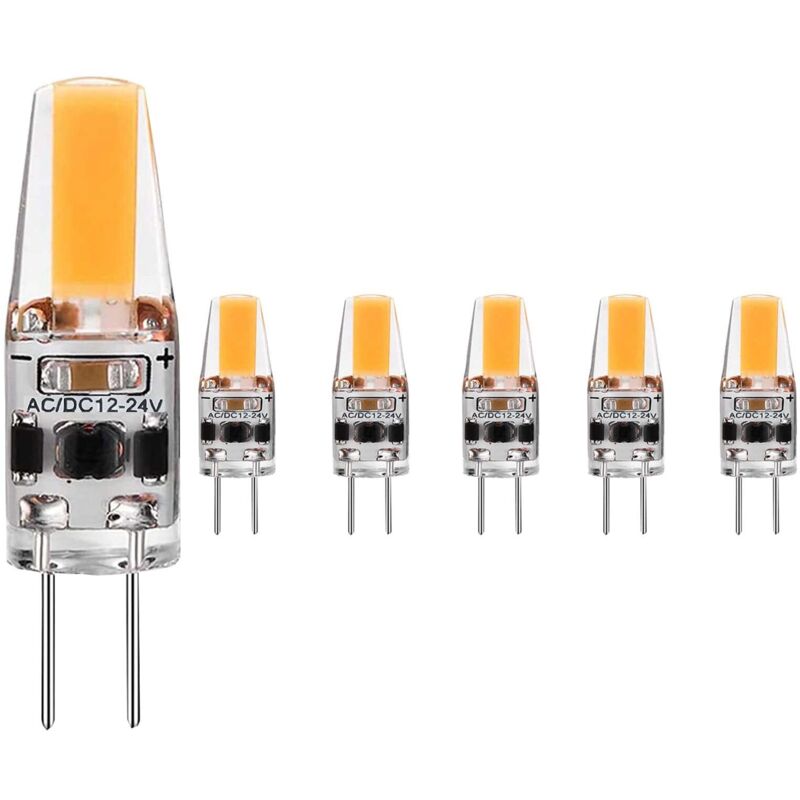 Ampoules G4 LED Dimmable, 3W LED Equivalent 30W Ampoule à Halogène, Blanc Chaud 2700K, AC/DC 12-24V, Sans Scintillement, Angle de Faisceau 360 °,Lot