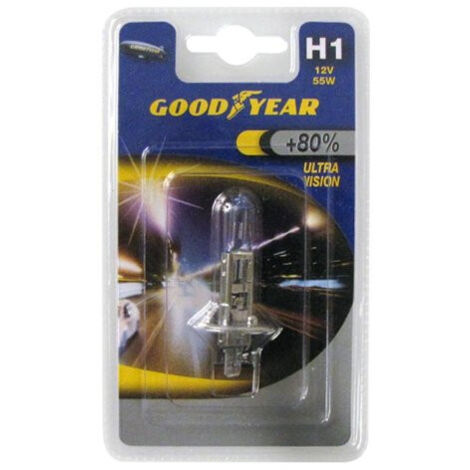 Ampoules H1 Goodyear Ultra Vision Lumière Blanche Intense