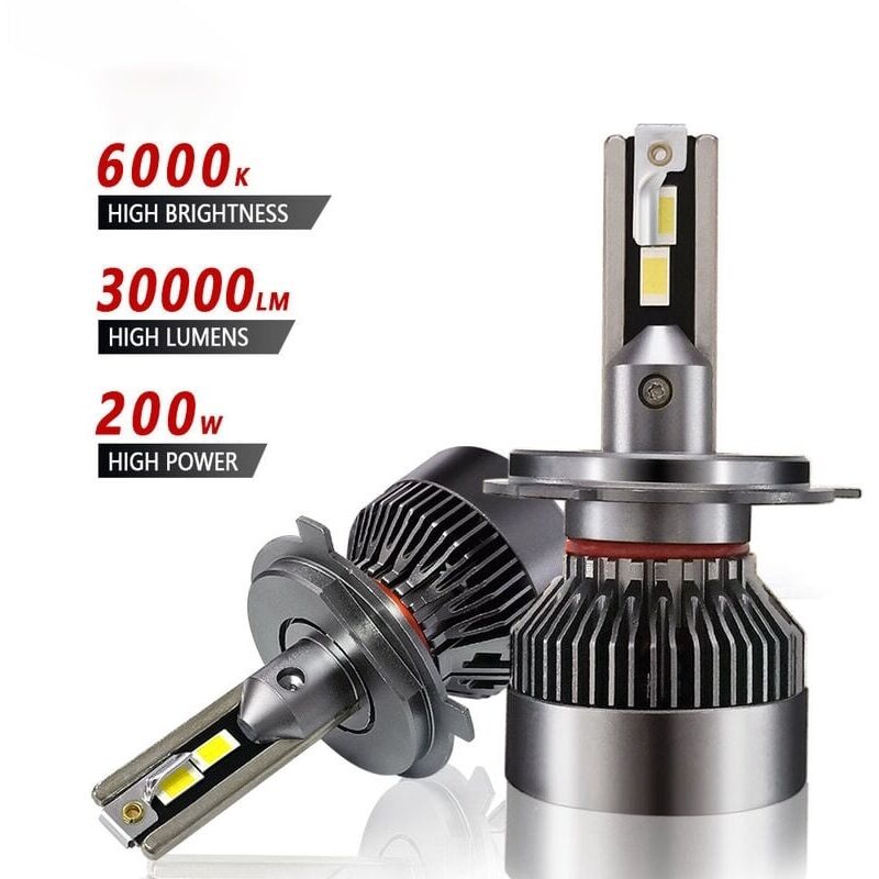 Ampoules H7 LED 30000LM 200W pour 24V Automobiles, 6001K Blanc-LIAIKI