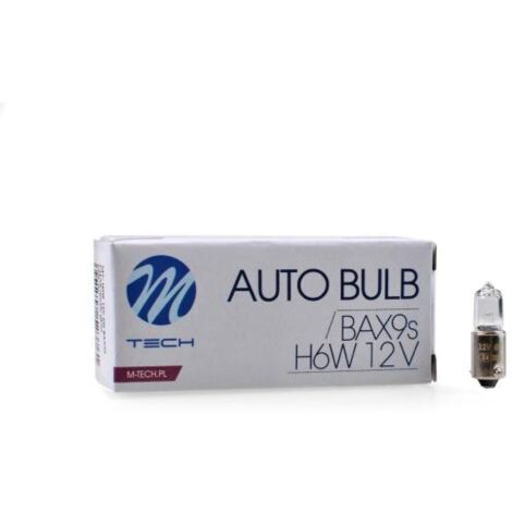 AMPOULES HALOGENE H6W BAX9S 12V 6W (BOITE DE 10) MTECH
