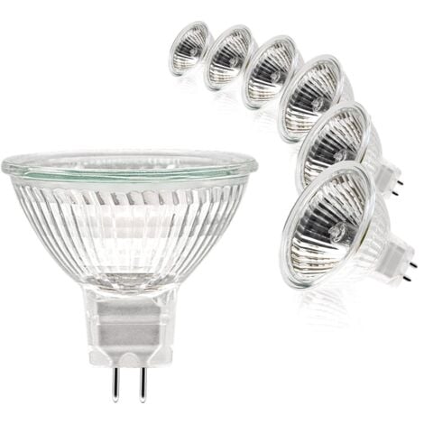 BEIJIYI Ampoules Halogènes, Ampoule Spot MR16, Ampoule 12V 35W, Ampoule gu5.3 Ampoule MR16 Dimmable, 2 Broches Ampoules Halogène Blanc Chaud 2700K, Pack de 6 [Classe énergétique G]