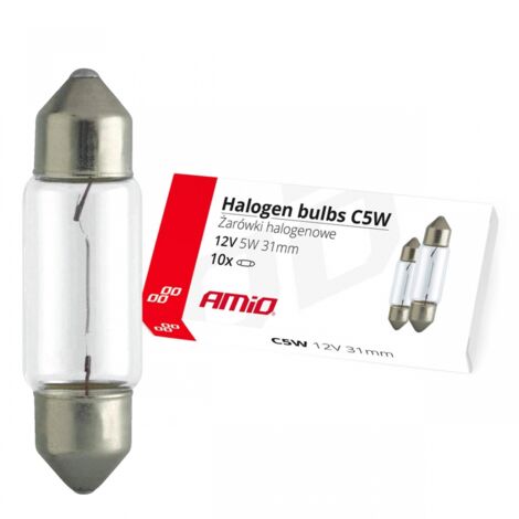 Ampoules halogènes C5W Festoon 31 mm 12 V, 10 pièces AMIO-02553
