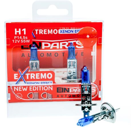Ampoules halogènes EinParts H1 12 V 6 000 K Blanc froid 55 W P14.5S, 2 pièces
