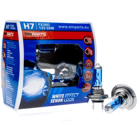 Ampoules halogènes EinParts H7 12 V 6 000 K Blanc froid 55 W PX26d, 2 pièces