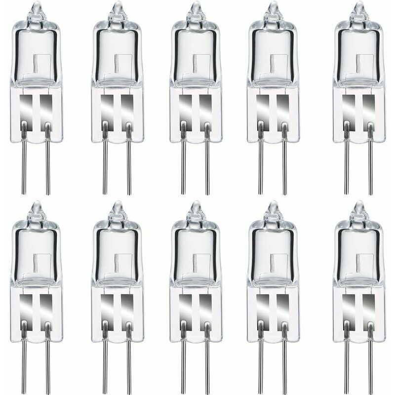 Trimec - Ampoules Halogènes G4, Lampe de Base à Broche Halogène G4 12V 20W, 2800K Blanc Chaud Gradable G4 Lampe à Capsule Transparente Lot de 10