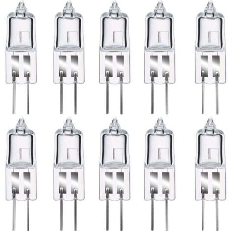 Ampoules Halogènes G4. Lampe de Base à Broche Halogène G4 12V 20W. 2800K Blanc Chaud Gradable G4 Lampe à Capsule Transparente Lot de 10 [Classe énergétique C]
