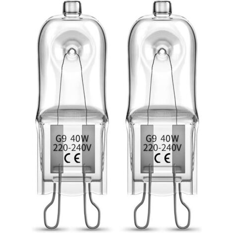 Ampoules Halogènes G9 pour Four - MARQUE - 40W 230V - Blanc chaud - Dimmable - Résistance à la chaleur