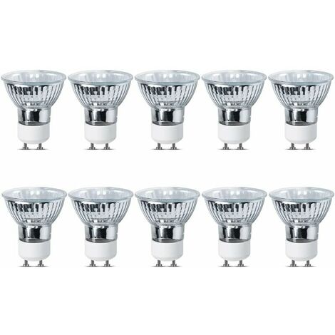 Ampoules halogènes GU10 dimmables 35W – 360lm 2700K blanc chaud – Lot de 10 – Diamètre 5cm – Tension AC 220-240V