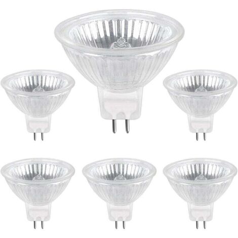 Ampoules Halogènes GU5.3 50W 12V - Blanc Chaud 2700K, Lot de 6