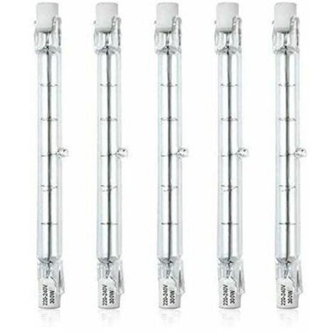 Ampoules Halogènes Iodure Tungstène 5PCS 300W Dimmable - EINNENFFER - Blanc Chaud 2800K, Éclairage Linéaire, Économie d'Énergie, Durée de Vie de 2000 Heures