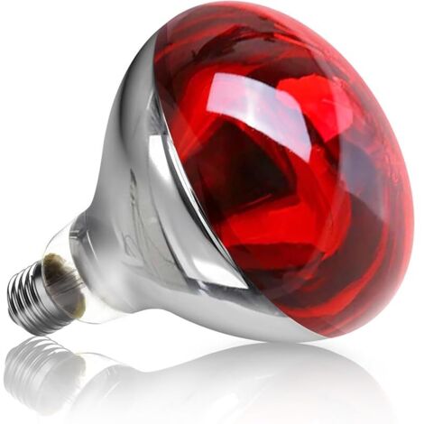 Ampoules Infrarouges Chauffante E27 250W, R125 Ampoules Infrarouge, Lampe Chauffante Rouge Lampes, AC 220-240V, Lampe Flexible Infrarouge Thermothérapie, pour Reptiles, Couveuse, Animaux de Compagnie