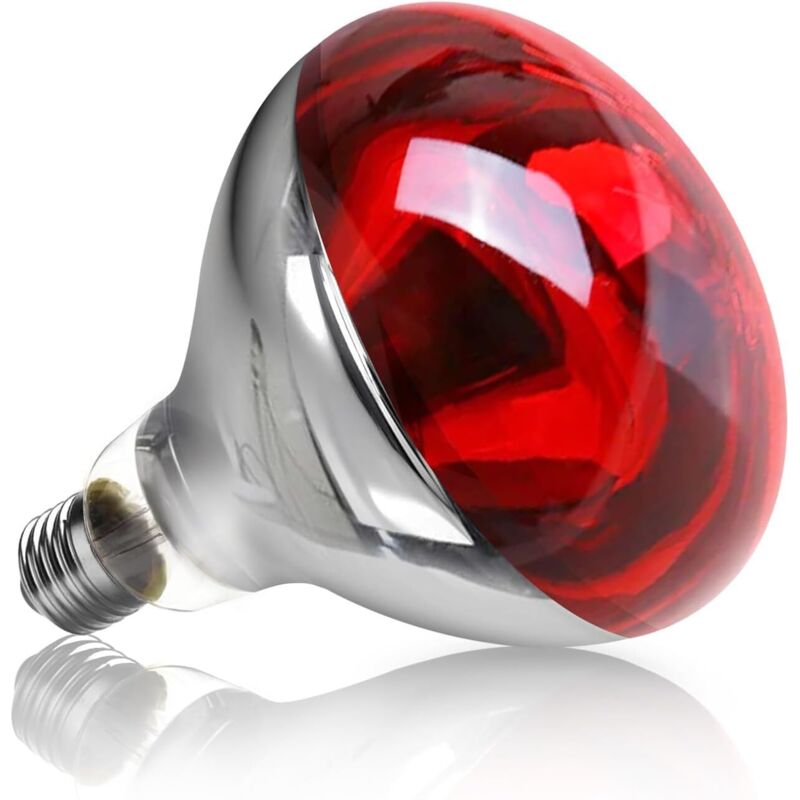 Ampoules Infrarouges Chauffante E27 250W, R125 Lampe Infrarouge, Lampe Chauffante Rouge Lampe, AC 220-240V, Lampe Flexible Infrarouge Thermothérapie,