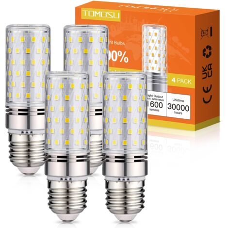 Ampoules LED A60 à filament de verre transparent, forme poire, blanc froid (4000 K), 806 lumens, équivalentes aux ampoules classiques de 60 W (7 W), boîte de 5
