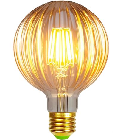 Ampoules Led Ampoule Vintage Led Filament Edison Ampoule 4W Non Dimmable Spécialité Ampoules Décoratives 220 / 240V E27 Chaleur Glow (G95 Pastèque Dorée)