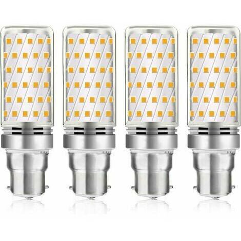 Ampoules LED B22, type maïs, 16 W, lumière blanche, 230 V CA, pour garage/atelier, non dimmables, lot de 4-AquaForge