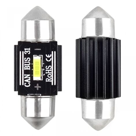 Ampoules LED Canbus 1860 1SMD UltraBright Festoon C5W C10W C3W 31mm Blanc 12V 24V amio-02441
