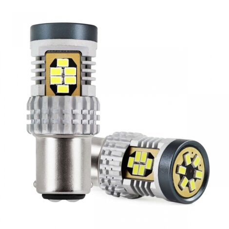 Ampoules LED CANBUS 3020 24SMD 1157 BAY15D P21/5W Blanc 12V 24V AMIO-02798