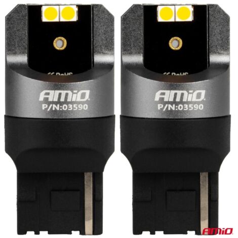 Ampoules LED CANBUS PRO WY21W 4x3030 SMD orange 12V 24V AMIO-03590
