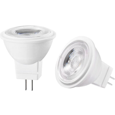 Ampoules LED COB MR11 GU4 AC/DC12V Dimmable 3W 3000K Mini lampe bi-pin 30W ampoule halogène équivalent Blanc chaud