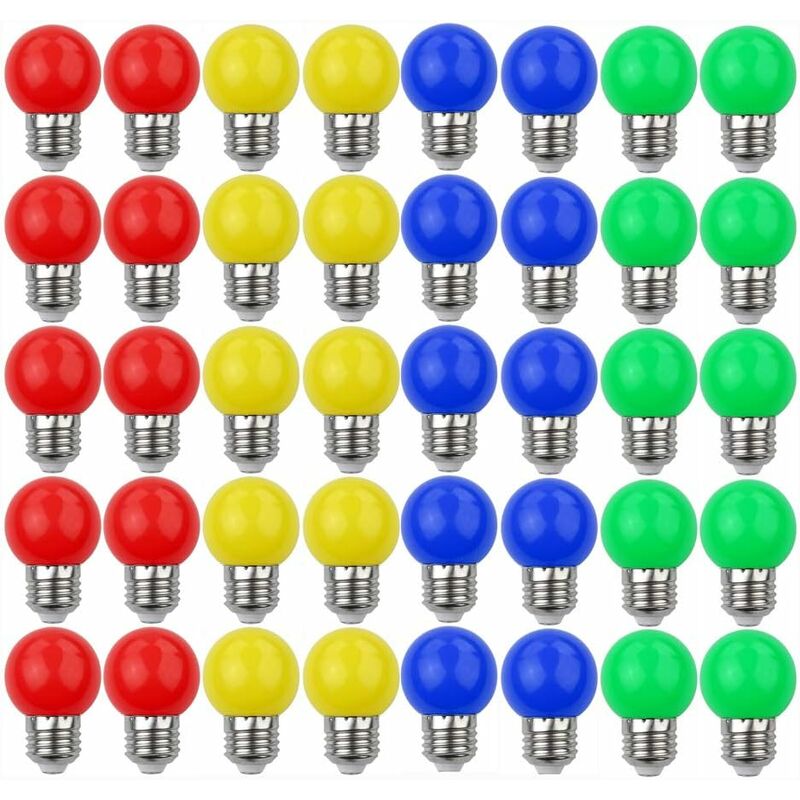 Ampoules led Colorées E27 3W=30W Lumière Décorative et Design 240 Lumens AC220V-240V Lampe de Décoration Couleurs Mélangées Rouge Jaune Bleu Vert