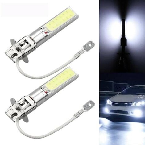 ampoules LED Cree H3 à intensité variable/d'appoint, blanc clair 6000K, 100W, 6000lm