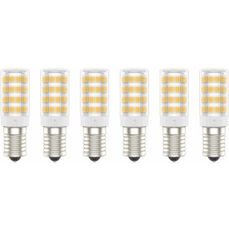 Ampoules LED E14, 5W (Équivalent à 50W), Blanc Chaud (3000K), AC220-240V, Sans Scintillement, Non Dimmable, 300 Lumens, IRC80, Pack de 6 - (Blanc Chaud, 5W) [Classe énergétique A+]-LIAIKI