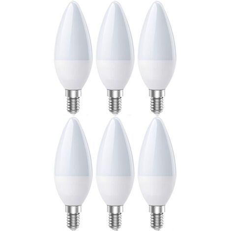Ampoules LED E14, LED E14 Bougie Ampoule Blanc Froid 6500K, 5w 600Lumens, Équivalent à 60W Halogènes Lampes, Angle du faisceau 20