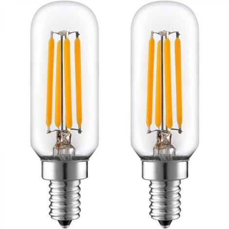 Ampoules LED E14 T25 2 pièces pour hotte aspirante réfrigérateur 4W 2700K blanc chaud installation facile haute luminosité