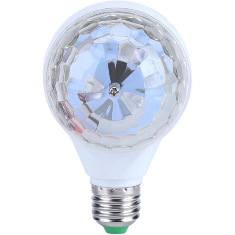 Ampoules LED E27, 6W multicolore rotatif lumière de stade effet de fête, double boule LED RVB lumière LED