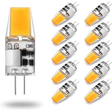 Ampoules LED G4 5W, ampoules LED 5W pour remplacer les ampoules halogènes 50W, ampoules LED G4 3000K avec lumière blanche chaude, 500LM, 12V AC/DC, sans scintillement, ensemble de 10 pièces.