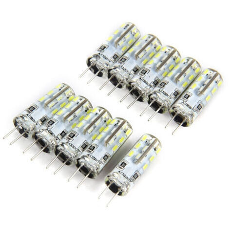 Ampoules LED G4 SMD 3014 DC 12 V, très lumineuses, pour lustres - Blanc chaud - 4,5 W