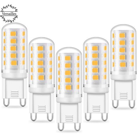 Ampoules LED G9 3W Équivalent à 40W Halogène Lumière Blanc Froid 6000K, AC220-240V,Lampe LED à Économie D'énergie, Non Dimmables,Sans Scintillement ,Paquet De 5