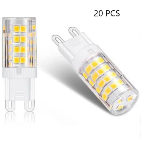 Ampoules LED G9 5W Équivalent 40W Blanc Chaud 360° Lot de 20