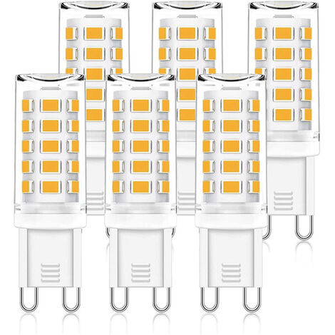 Tailcas Ampoules LED G9, 5W Equivalent 50W Halogène Lampe, 15.5mm x 51mm  Blanc Chaud 3000K 500LM Non Dimmable Sans Scintillement AC/DC 220-240V pour  Chambre Salon Cuisine Jardin, Paquet de 6 : 