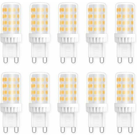 TASMOR Ampoule LED G9 Blanc Chaud, Ampoule G9 LED 5W Equivalent 50W  Halogène Lampe, 550Lm, LED G9 3000K, AC 220-240V, Non Dimmable, Sans