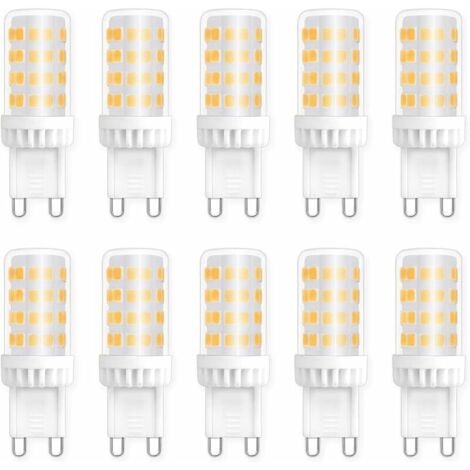 LUCKY-88 Ampoules LED G9 5W, Equivalente 40W 50W Halogène Lumière, 450LM, Blanc Neutre 4000K, AC 220V, Culot G9 Standard, économie d'énergie, pour Ceiling Lighting, Kitchen, Chambre, Salon, Pack de 10