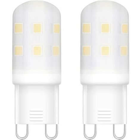 Ampoules LED G9, ampoules LED à culot bipolaire G9 de 2W, ampoules d'énergie équivalentes à des ampoules halogènes de 20W (Blanc chaud, 2 Pack)