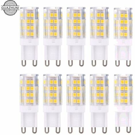 Ampoules LED G9 - Blanc Chaud 3000K - 5W - Équivalent à 40W Halogène - Lot de 10 Ampoules - Non-Dimmables