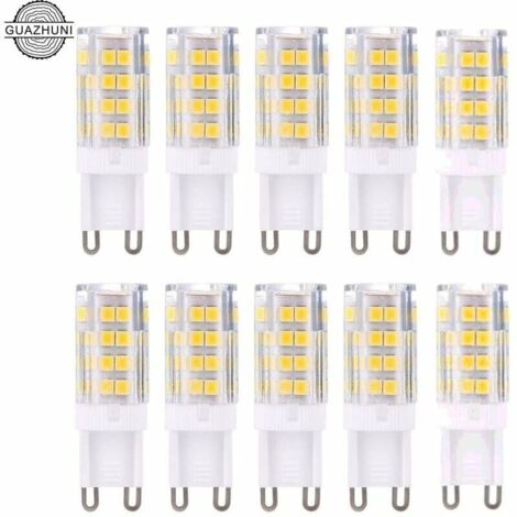 Ampoules LED G9 - Blanc Chaud 3000K - 5W - Équivalent à 40W Halogène - Lot de 10 Ampoules - Non-Dimmables