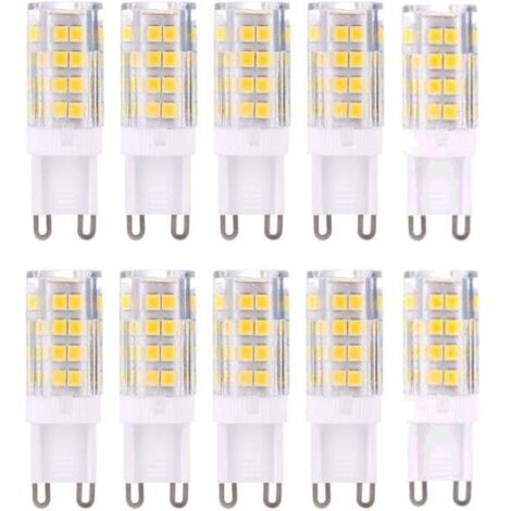 Ampoules LED G9, blanc chaud 3000K 5W, lot de 10-AquaForge