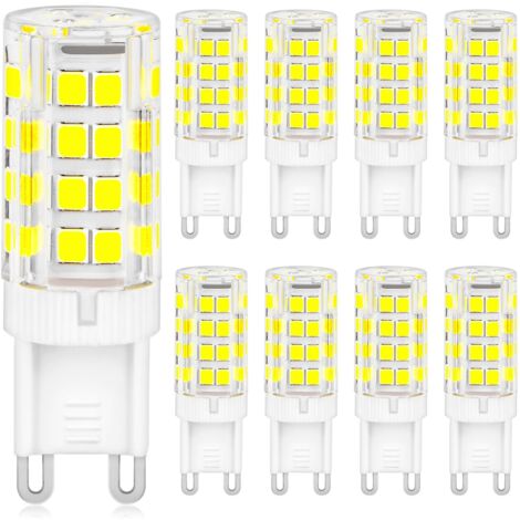 Ampoules LED G9, dimmables 5W, 500LM sans scintillement, 220-240V, adaptées aux cuisines, chambres, salons et jardins, ensemble de 8 pièces.