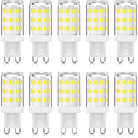 Ampoules LED G9 sans scintillement, 3 W équivalent à des ampoules halogènes de 20 W, 25 W, 28 W ou 33 W, blanc froid 6 000 K, culot G9, LED blanc chaud à économie d'énergie, CJY Blanc chaud-AquaForge