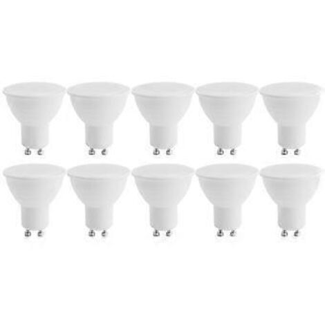 Ampoules LED GU10, ampoules LED GU10, 5 W blanc froid 6500 K (équivalent halogène 50 W), ampoule à économie d'énergie, 400 lm, faisceau de 120°, non dimmable, 10