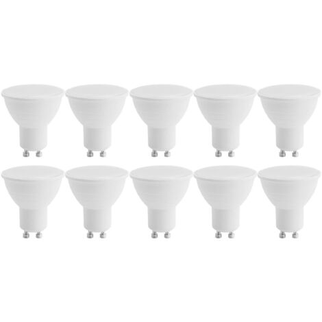 Ampoules LED GU10 Spot, 5 W blanc froid 6500 K (équivalent halogène 50 W), ampoule basse consommation, 400 lm, faisceau 120°, non dimmable, lot de 10-AquaForge